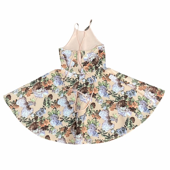 Floral Skater Skirt Open Back Dress - Picture 6 of 6